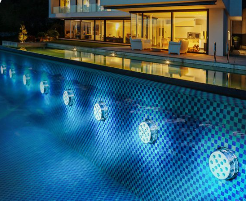 pool lighting installation