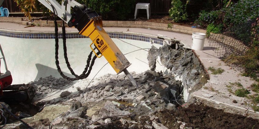 Swimming pool demolition